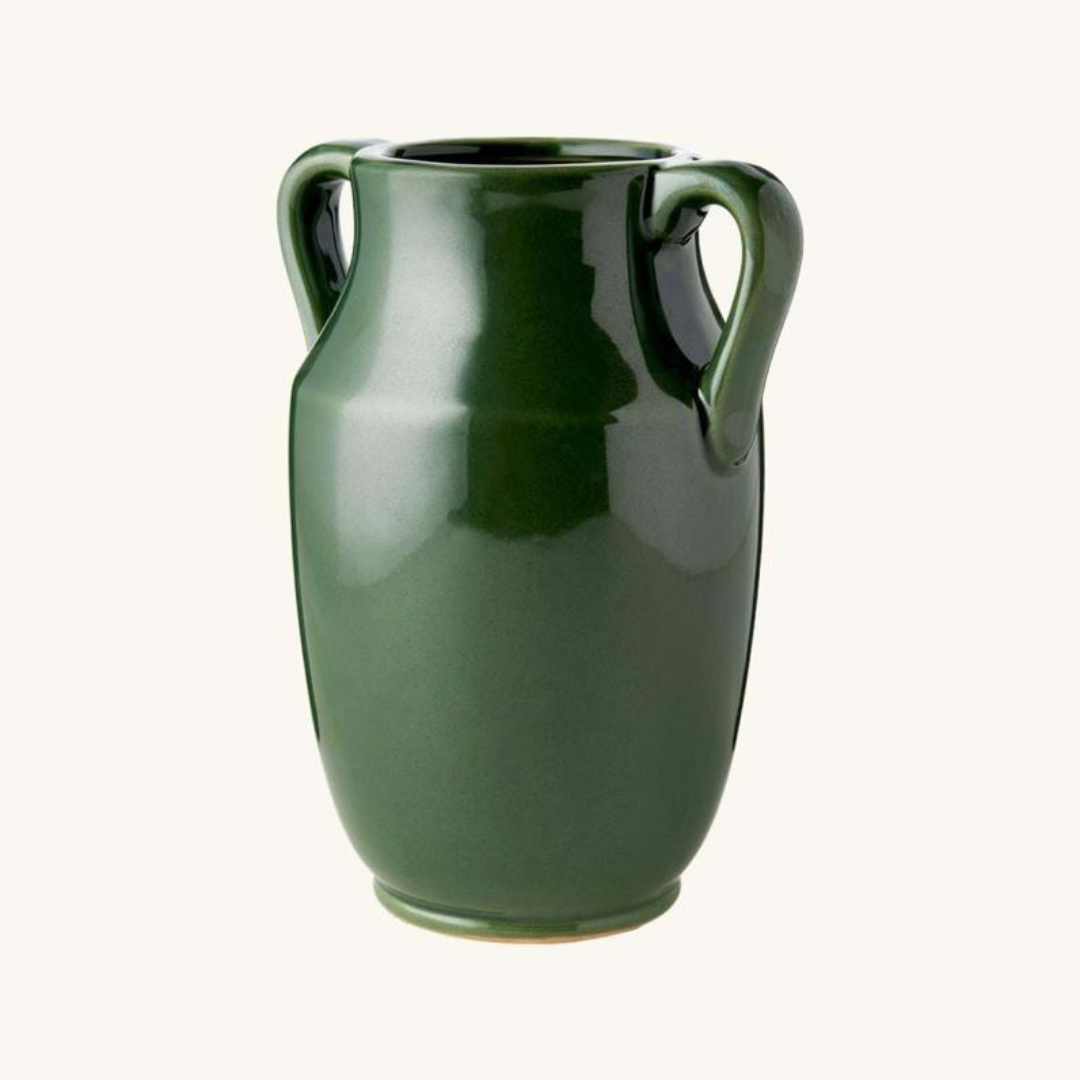 Vase céramique pichet style vert